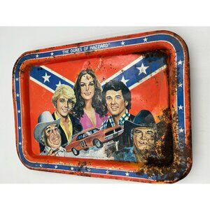 Vintage 1981 The Dukes of Hazzard Metal Folding TV Dinner Tray General Lee TV